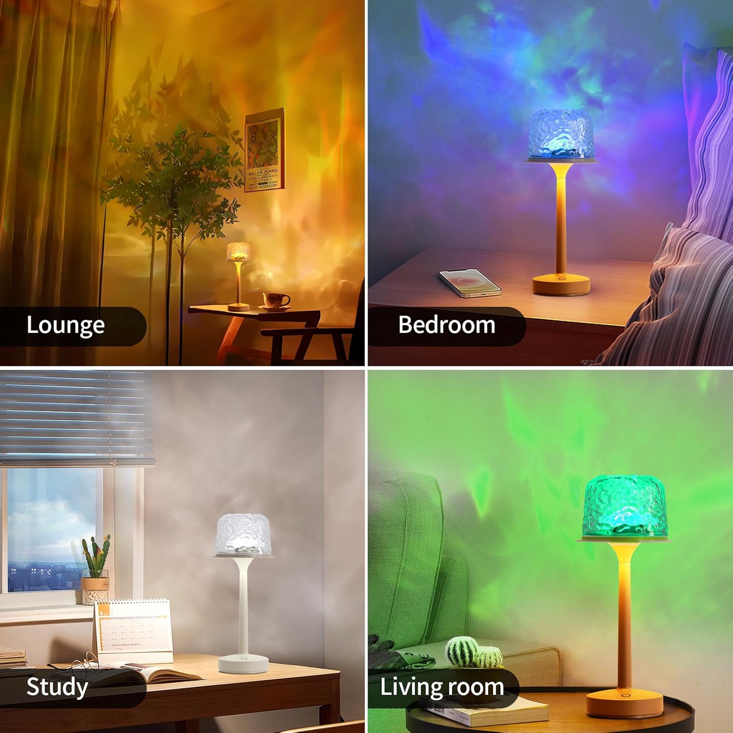 🌊RGB Ocean Wave Projector Table Lamp