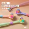 Three-sided Macaron Soft Bristle Toothbrush