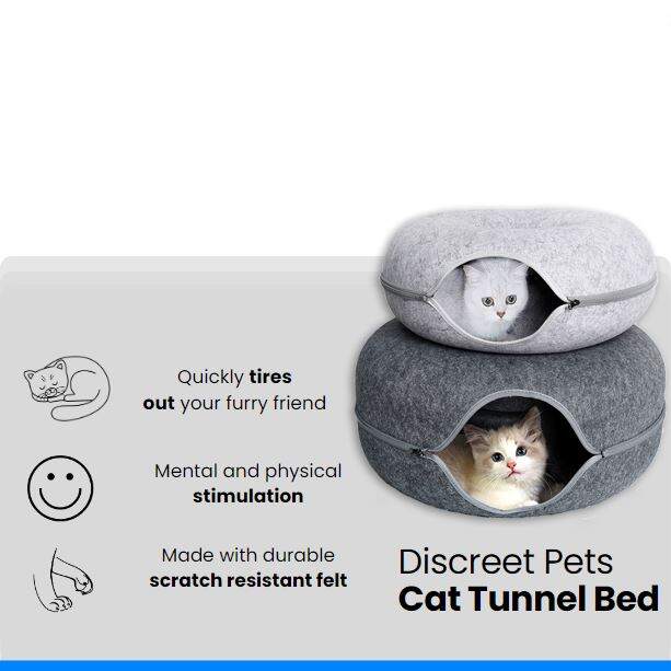 🔥LAST DAY 71% OFF--Discreet Pets Cat Tunnel Bed(BUY 3 SAVE $10 & FREE SHIPPING)