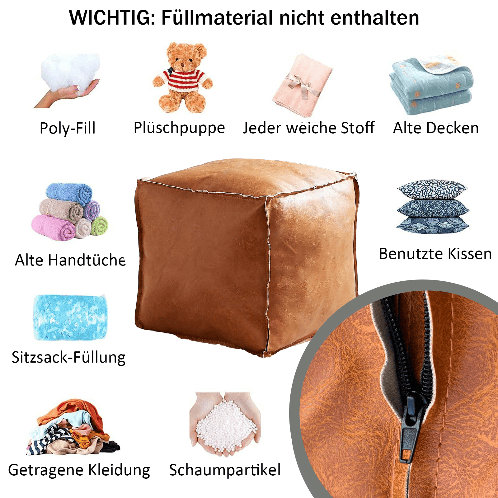 🎁Letzter Tag 49 % Rabatt🔥Befüllbare Kissen-Tasche(ohne Füllstoffe)