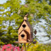 Handmade Metal Birdhouse Garden Stakes