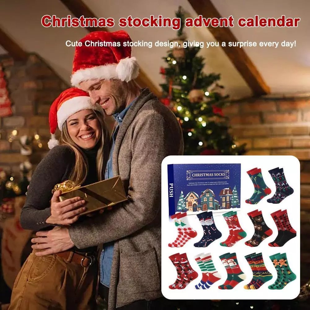 🎄Christmas Hot Sale🎁🧦2024 Christmas Socks Countdown Calendar
