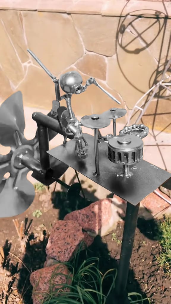 🔥Last Day: 50% OFF🥁Handmade Metal Drummer Windmill🎁Buy 2 Free Shipping