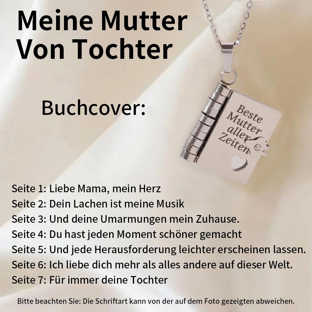 🎁💗Meine kleine Stern-Buch-Kette für Tochter & Sohn, Geburtstagsgeschenk, Abschluss-Schmuck der Liebe
