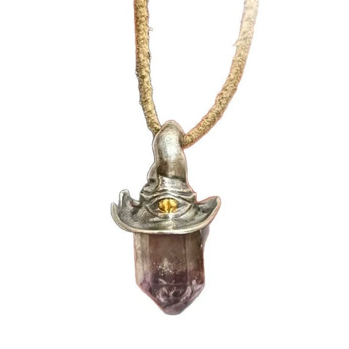 🔥Last Day 50% OFF -🧙Witch's Magic Hat Amethyst Pendant