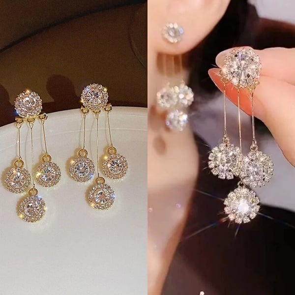 (🌲Early Christmas Sale- 50% OFF) ZIRCON ROUND PETAL EARRINGS