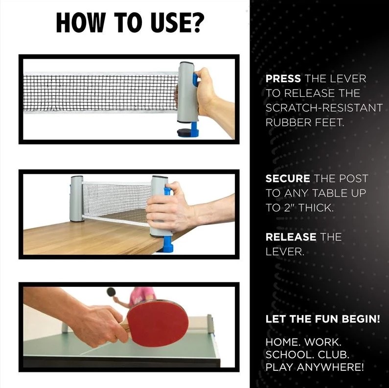 Summer Hot Sale 48% OFF - Retractable Table Tennis Net -Buy 2 Free Shipping