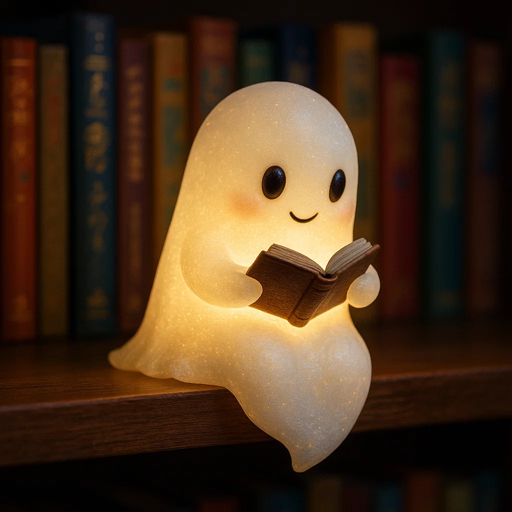 👻Cute Ghost Reading Book Lamp