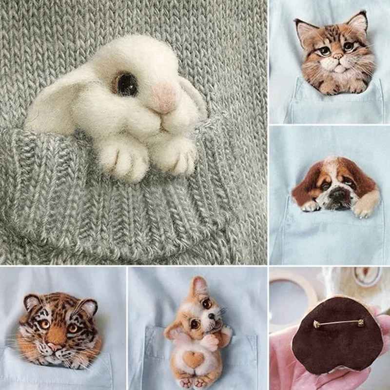 (❤Early Mother's Day Sale - 50% OFF) Felt Animal Brooch