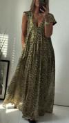 Women's V-neck Printed Casual Dress