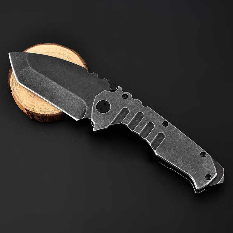👨Early Father's Day Sale - Save 70% 🔪Outdoor Black Steel Stonewashed Folding Knife, Buy 2 Free Shipping