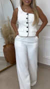 Women's Single Shoulder Button + Pants Casual Commuter Suit