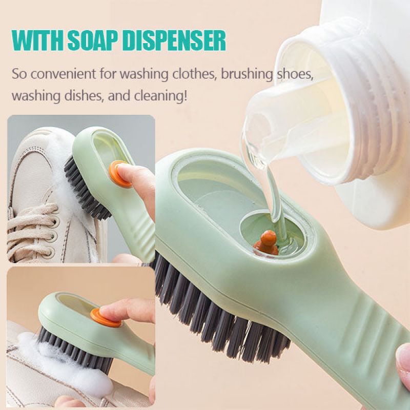 (🎄Christmas Promotion--48%OFF)Multifunctional Shoe Brush With Liquid Box(Buy 2 get 1 Free)