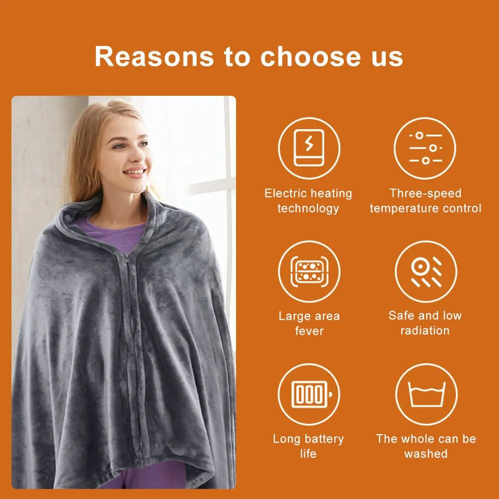 (🔥Black Friday Sale - 49% OFF) SnuggleNest™ Heated Blanket Sweater, ⚡Buy 2 Get Extra 10% OFF & FREE SHIPPING