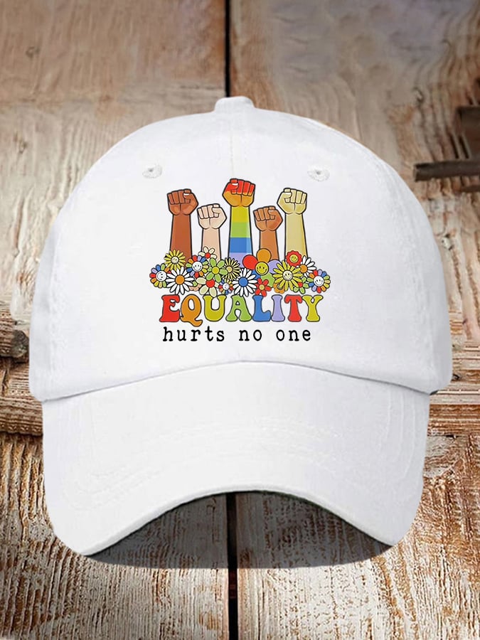 Vintage Equality Hurts No One Print Baseball Cap