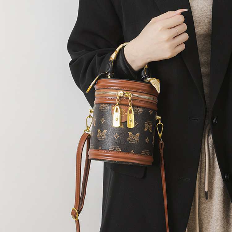 🎁LAST DAY 45% OFF🎁MISA-2023 New High-end Texture Fortune Cylindrical Bag Light Luxury Retro Print Shoulder Bag Crossbody Bag