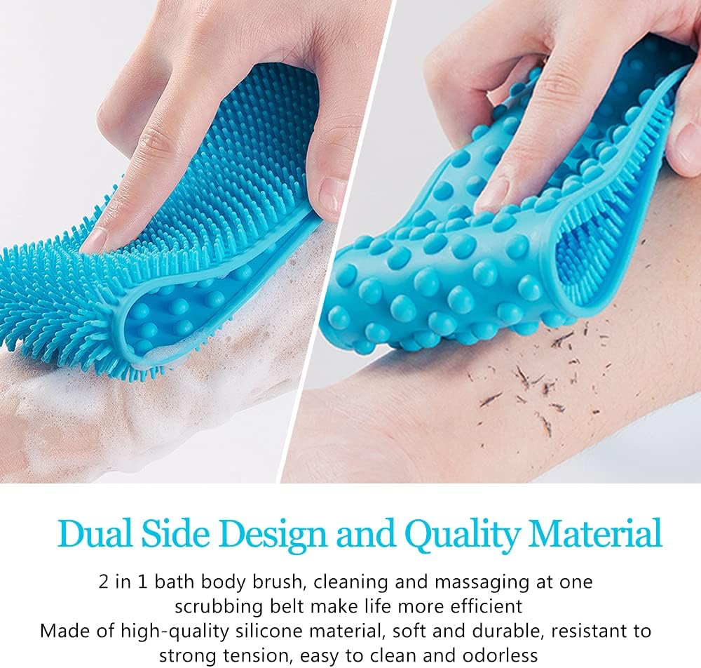 Silicone Back Scrubber for Shower, Handle Body Washer