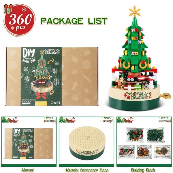 🔥Last day 70%🎄DIY Christmas Tree Brick Music Box