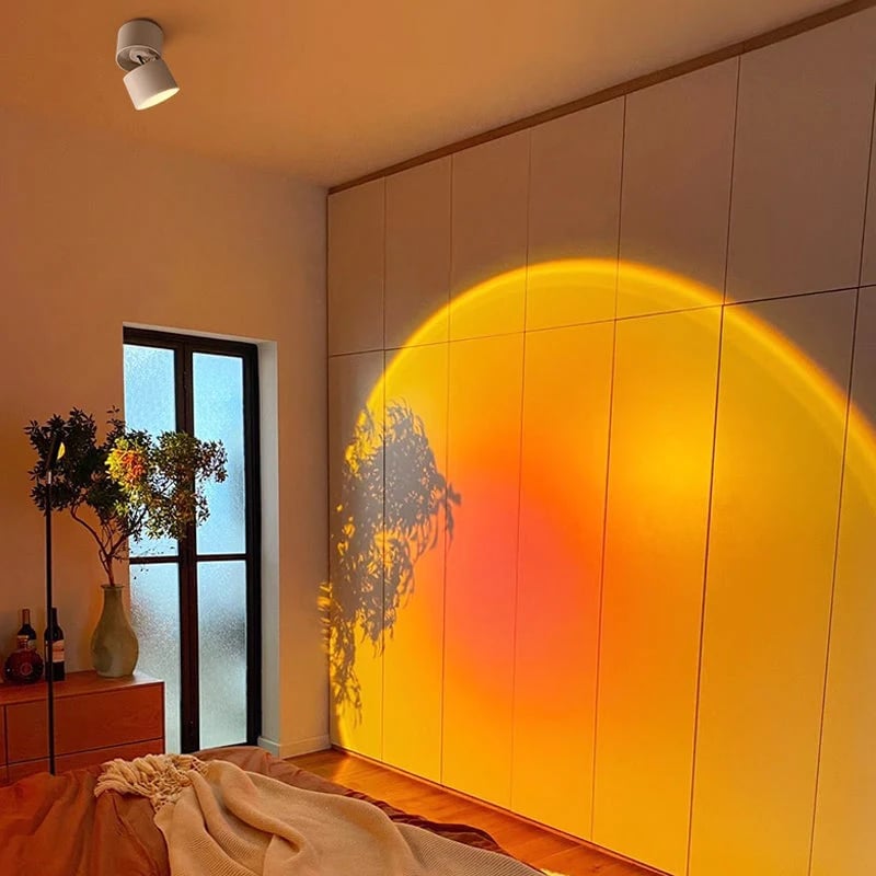 🎁TikTok Last Day Sale - 70% OFF🎁LED Sunset Projection Lamp,for Photography, Selfies, Parties - Home, Bedroom, Wedding, Camping, Valentine's Day, Halloween, Christmas Decor, Sunset Lamp