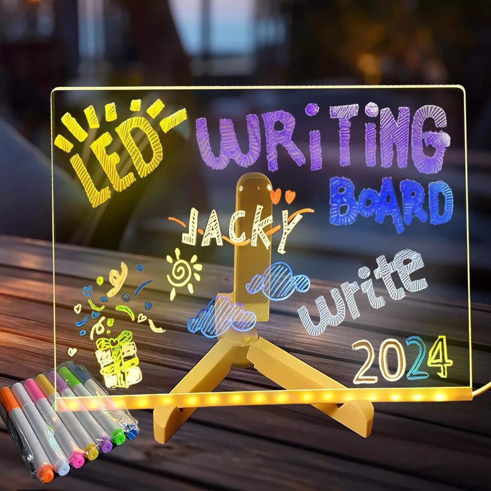 🔥Last Day Promotion 48% OFF-🎁-DIY Erasable Acrylic Luminous Writing Board