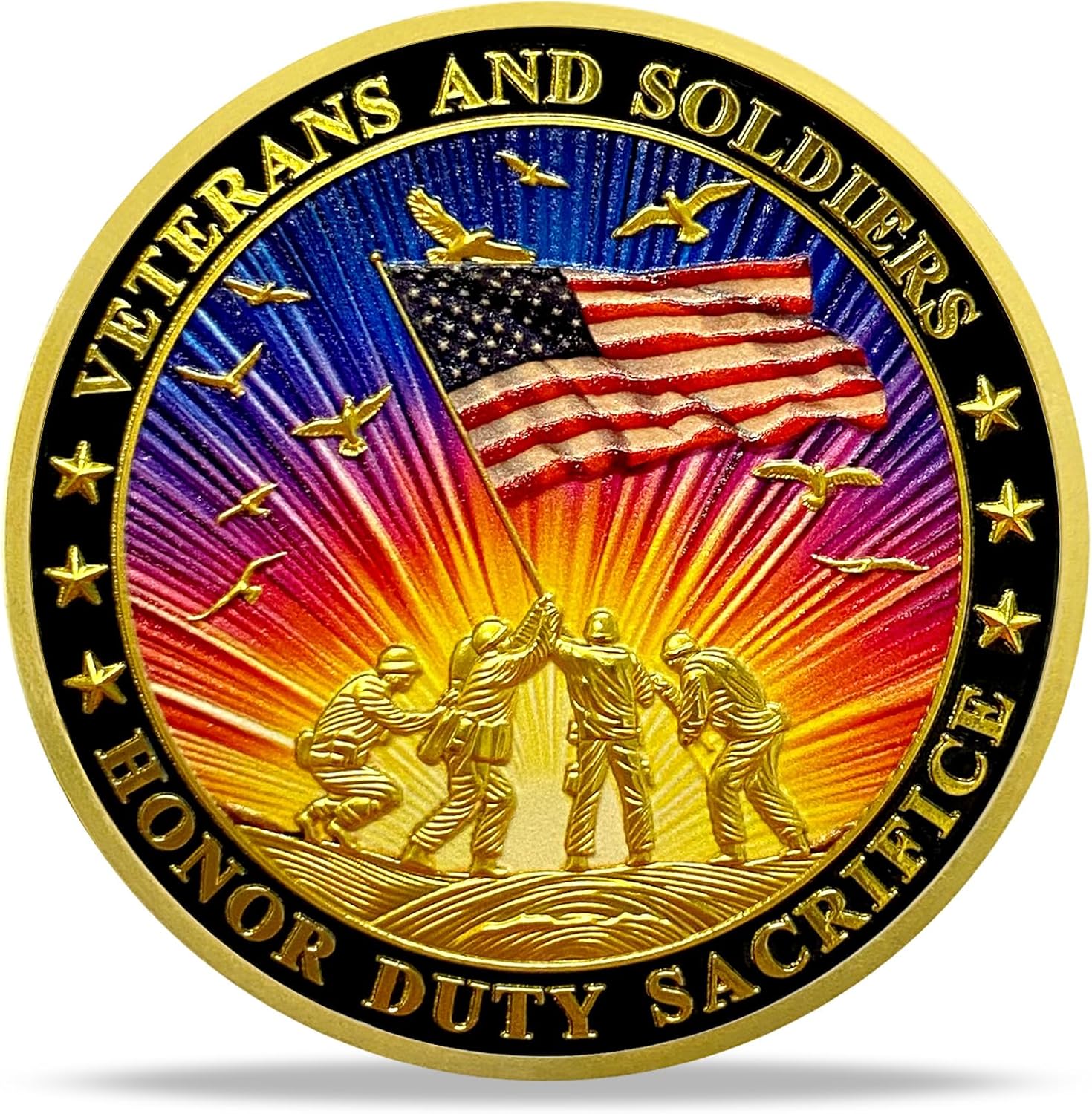 Military Challenge Coin - Veterans Soldiers Thank You Gifts