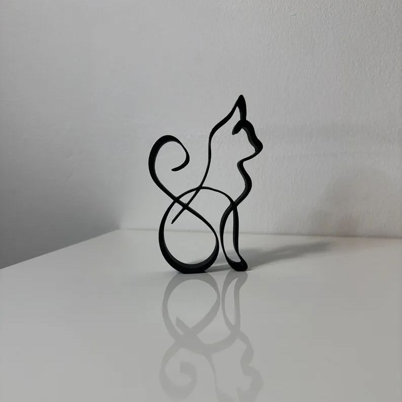 Cat Minimalistic Sculpture