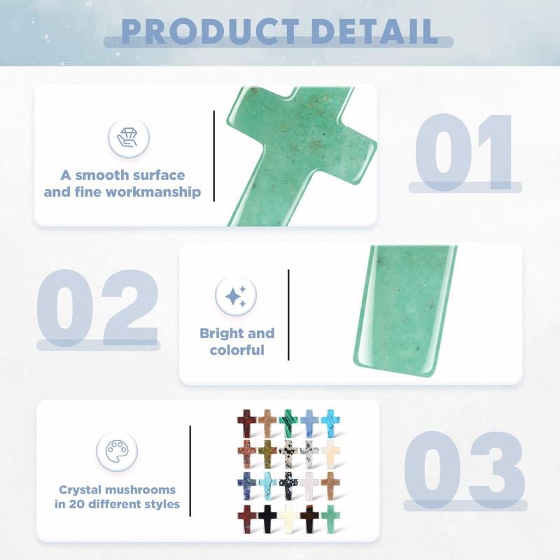 💖Last Day 49% OFF - Easter Natural Stone Crystal Cross Decoration