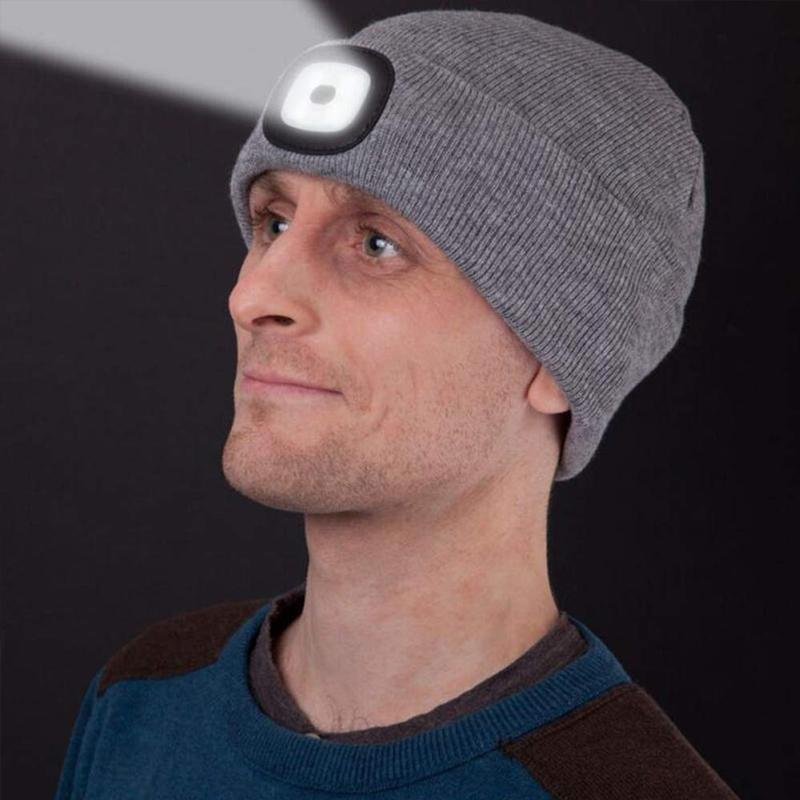 (🌲CHRISTMAS SALE NOW-48% OFF) LED Knitted Beanie Hat, BUY 4 GET 25% OFF & Free shipping