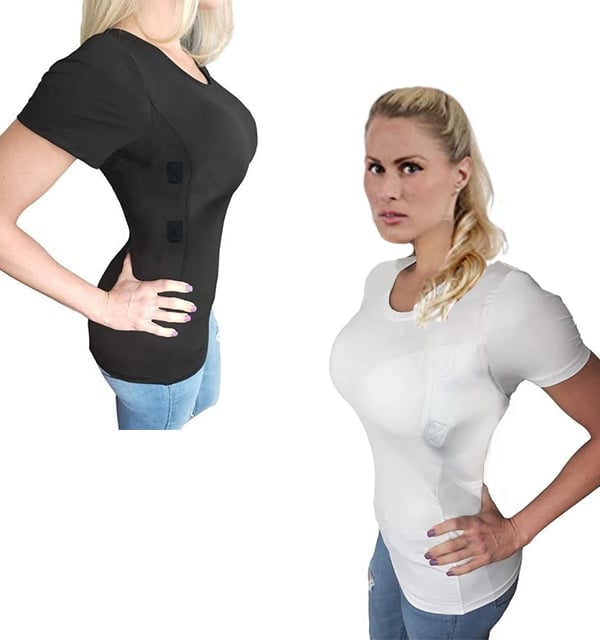 (🔥Last Day 50% OFF) MEN/WOMEN'S CONCEALED LEATHER HOLSTER T-SHIRT✨