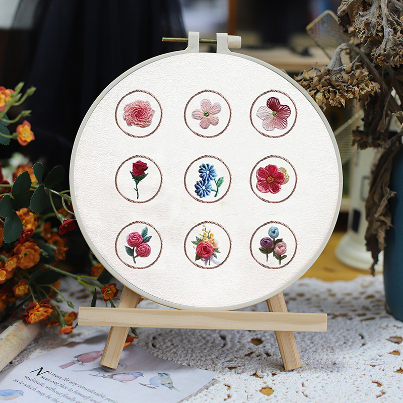 (🔥TikTok Summer SALE)Small Flower Frame Embroidery Kit