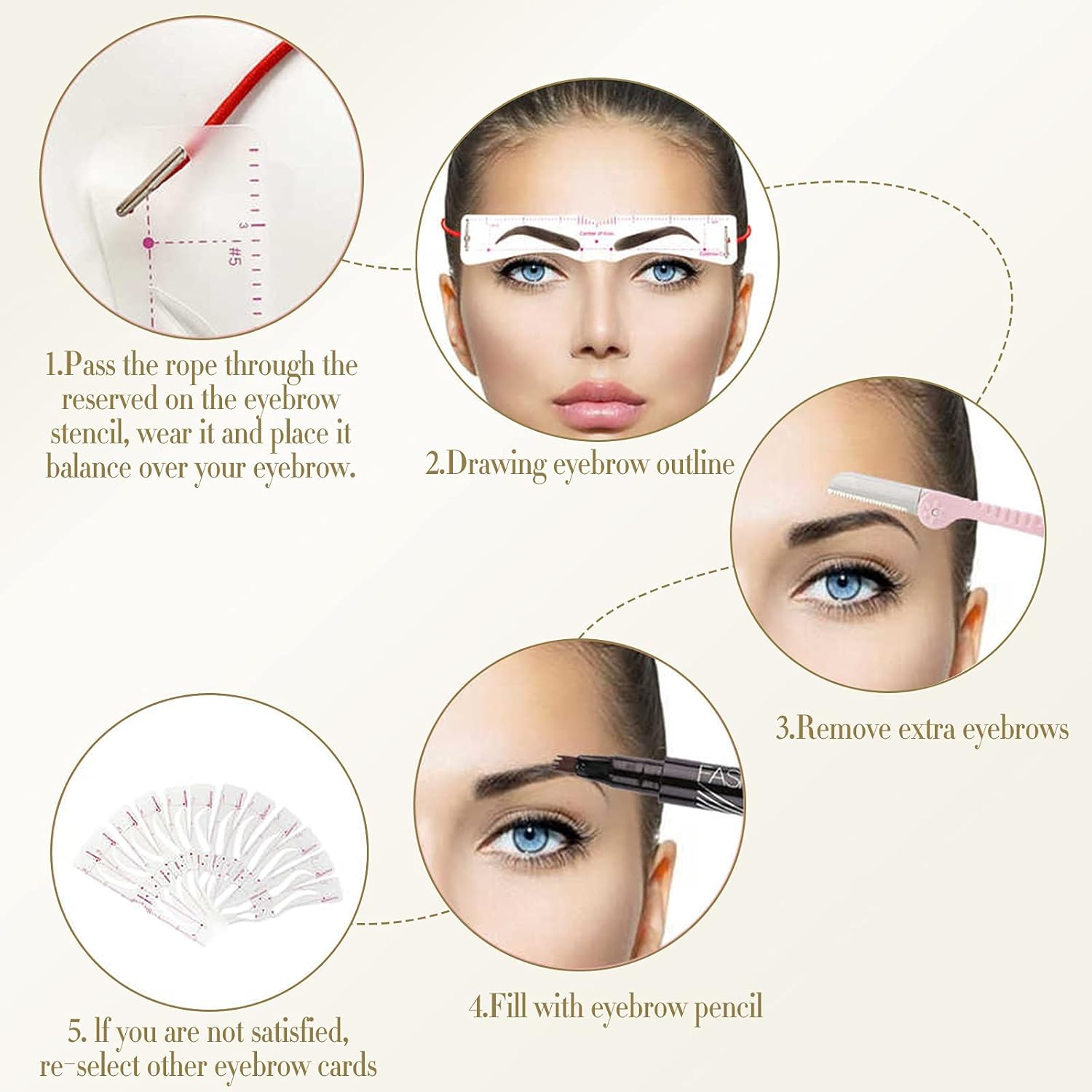 🔥Last Day Promotion 70% OFF🔥Reusable Eyebrow Stencil Shaper Kit (14-pack)⚡Buy 3 Get 1 Free