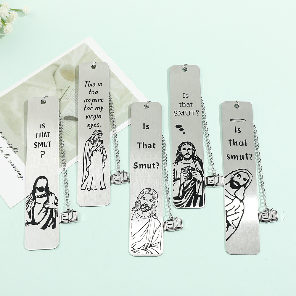 Peeking Jesus - “Is that Smut?” Stainless Steel Bookmark