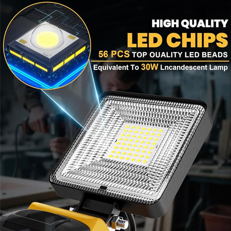 🎁Last Day Sale - 70% OFF🎉3000LM Cordless LED Work Light with charging Ports⚡