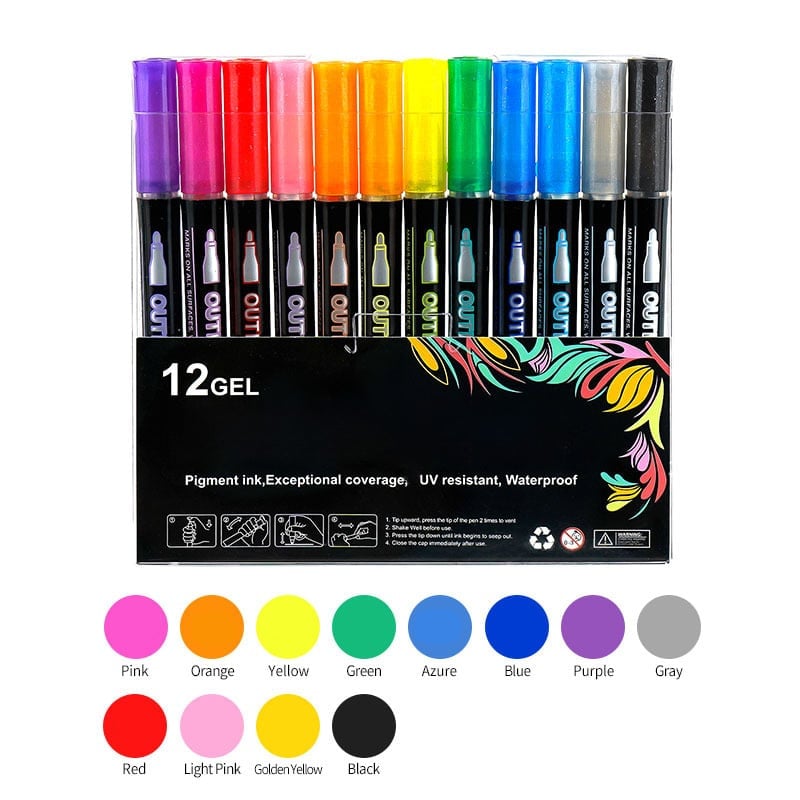 🎄⏰Last Day 49% OFF🎉 Double Line Outline Art Pen Marker Pen