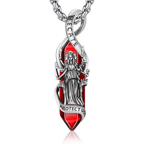 🎁Handmade S925 Hecate Necklace:The Goddess of Magic Night and Witchcraft