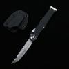 OTF micro-tech black handle Halo 6 lever straight jump knife