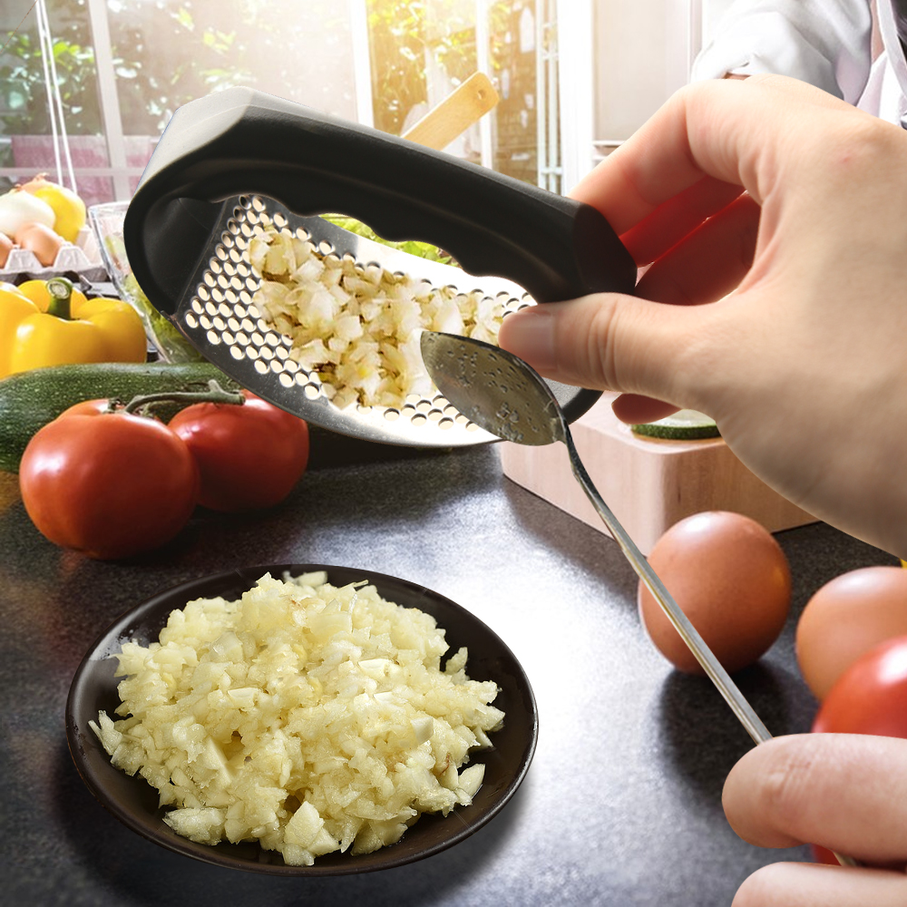 (🌲Hot Sale- SAVE 48% OFF) Stainless Steel Garlic Press, BUY 3 GET 2 FREE & FREE SHIPPING