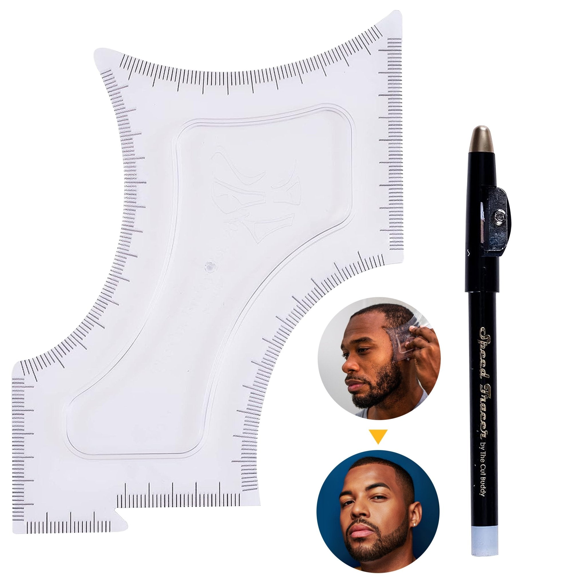 🔥Last Day Promotion 70% OFF🔥Hair Edge Up Trimmer Guide and Beard Shaping Stencil Tool