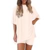 💝 2025 Sommer Casual Oversized Shirts Shorts Passendes zweiteiliges Lounge-Set für Frauen