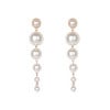 Trendy Elegant Created Big Pearl Long Earrings Pearls String Statement Dangle Earrings Wedding Party Gift