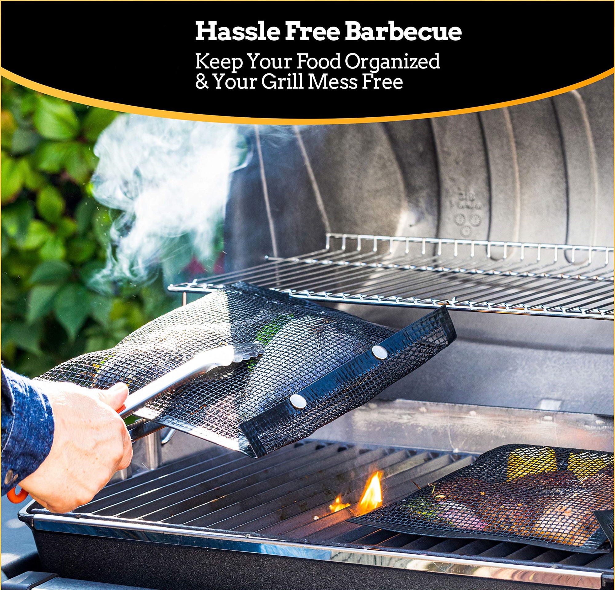 🔥Last Day Promotion SAVE 50% OFF🔥Reusable Non-Stick BBQ Mesh Grilling Bags（BUY 3 GET 1 FREE ONLY TODAY)