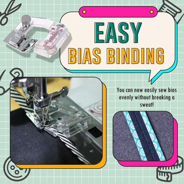 ⚡⚡Last Day Promotion 48% OFF - Adjustable Bias Tape Binding Foot(🔥BUY 3 GET 2 FREE)