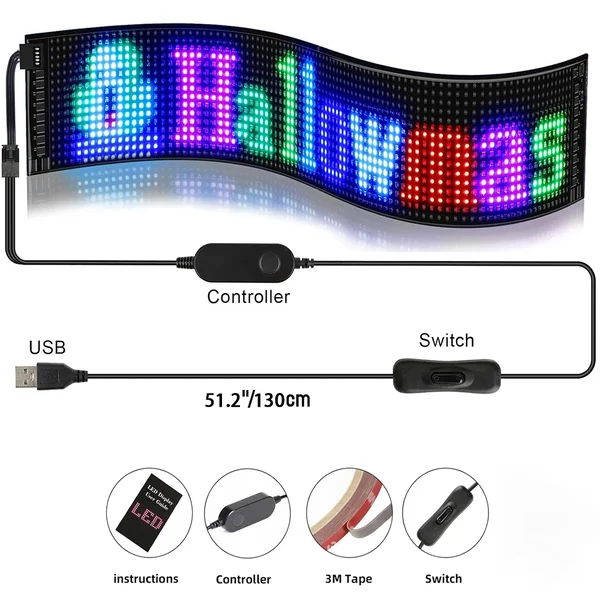 🔥One Day Only 50% OFF🔥Ultra-thin Flexible Bluetooth LED Screen