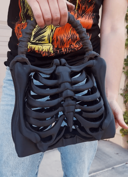 Skeleton Bone Bag - Gothic - Halloween bone purse spooky ribcage bag