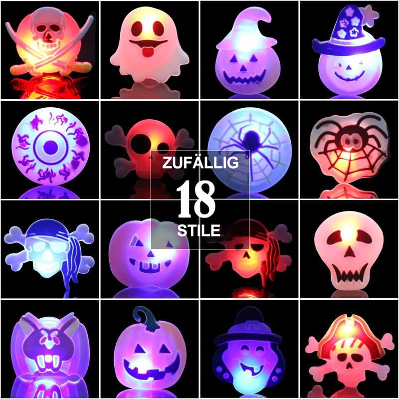 🔥Letzter Tag 50% RABATT - Halloween 50 Stück LED-Leuchtringe