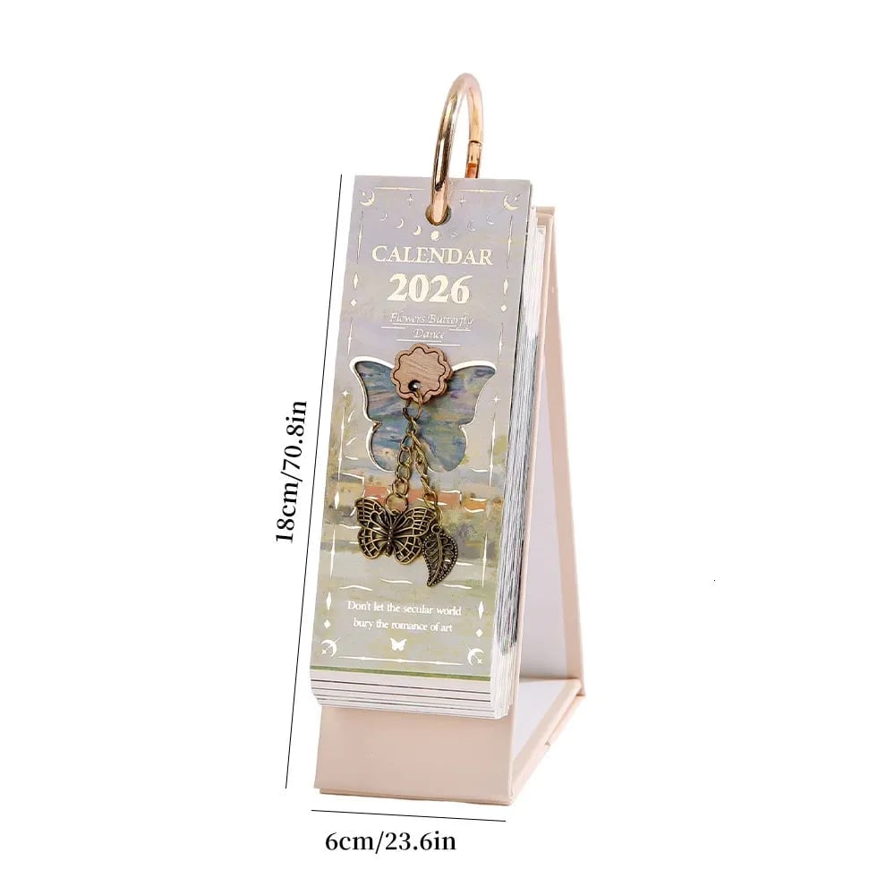 🎁TikTok Last Day Sale - 70% OFF🎉2026 Vintage European Style Oil Painting Flip Calendar🎨