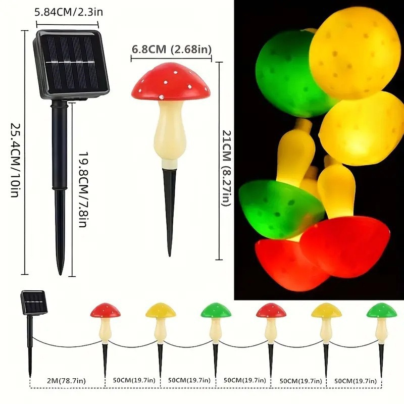 🎉Letzter Tag 49% Rabatt🔥Pilz-Solarleuchten für den Außenbereich, wasserdicht
