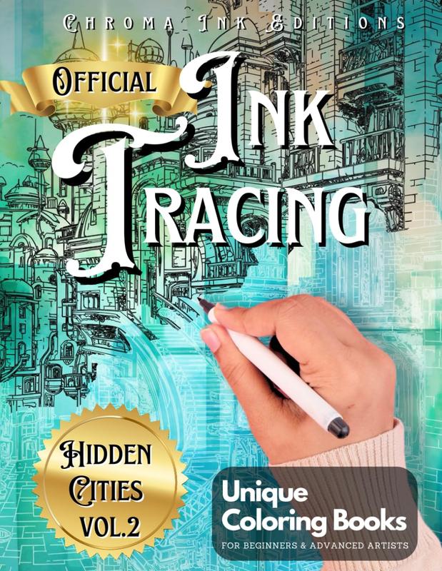 🔥Last Day Save 49% Off✏️Ink Tracing Coloring Book - For Beginners & Stress Relief(📚Hardcover - No Bleed Pages)