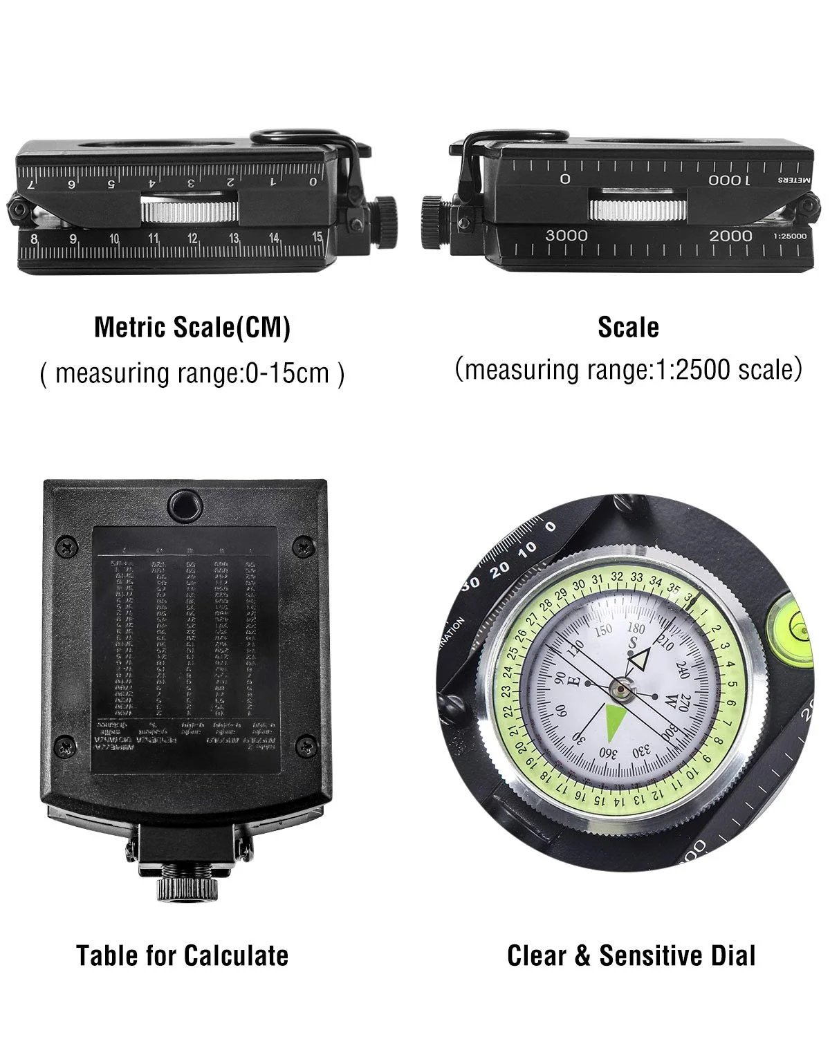 (🔥Last Day Promotion 50% OFF) Multifunctional Military Aiming Navigation Luminous Compass