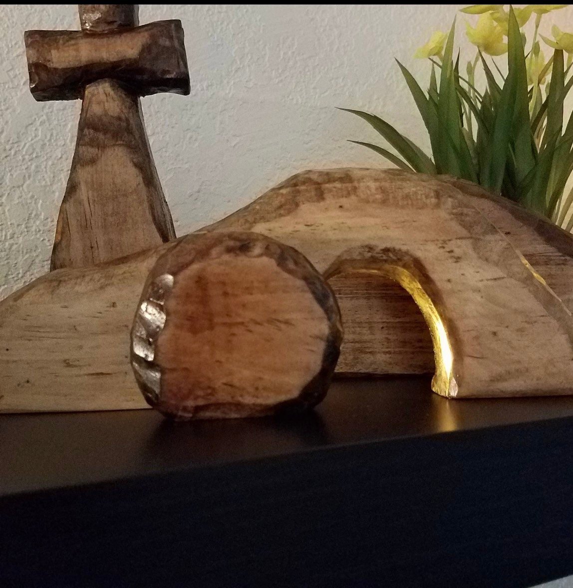 🔥Last Day 50% OFF🔥 - 💕Handmade Empty Tomb Easter Scene And Cross